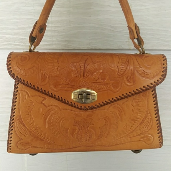 Handbags - Leather Embossed Small Handbag